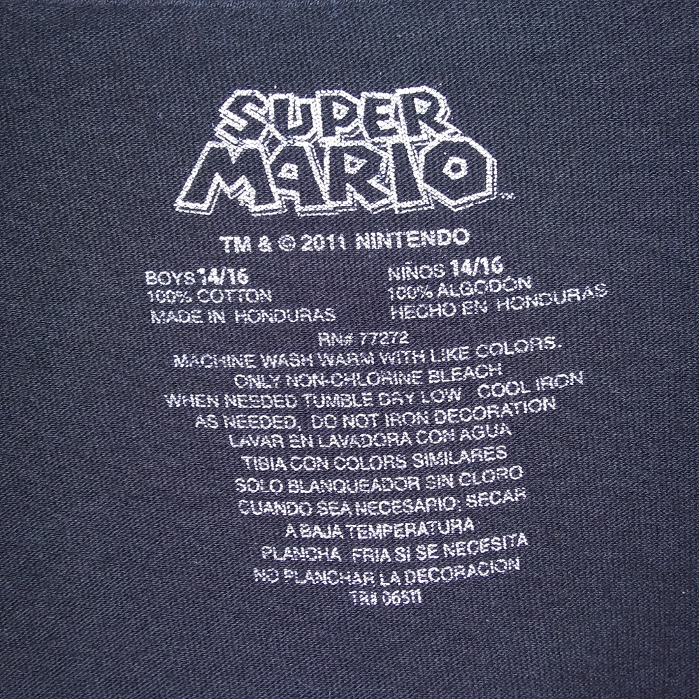 Nintendo Super Mario T-Shirt Boys 14/16 - Picture 5 of 5